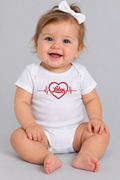 Lobos Heartbeat - Rabbit Skins Infant Short Sleeve Baby Rib Bodysuit