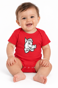 Retro Louie - Rabbit Skins Infant Short Sleeve Baby Rib Bodysuit