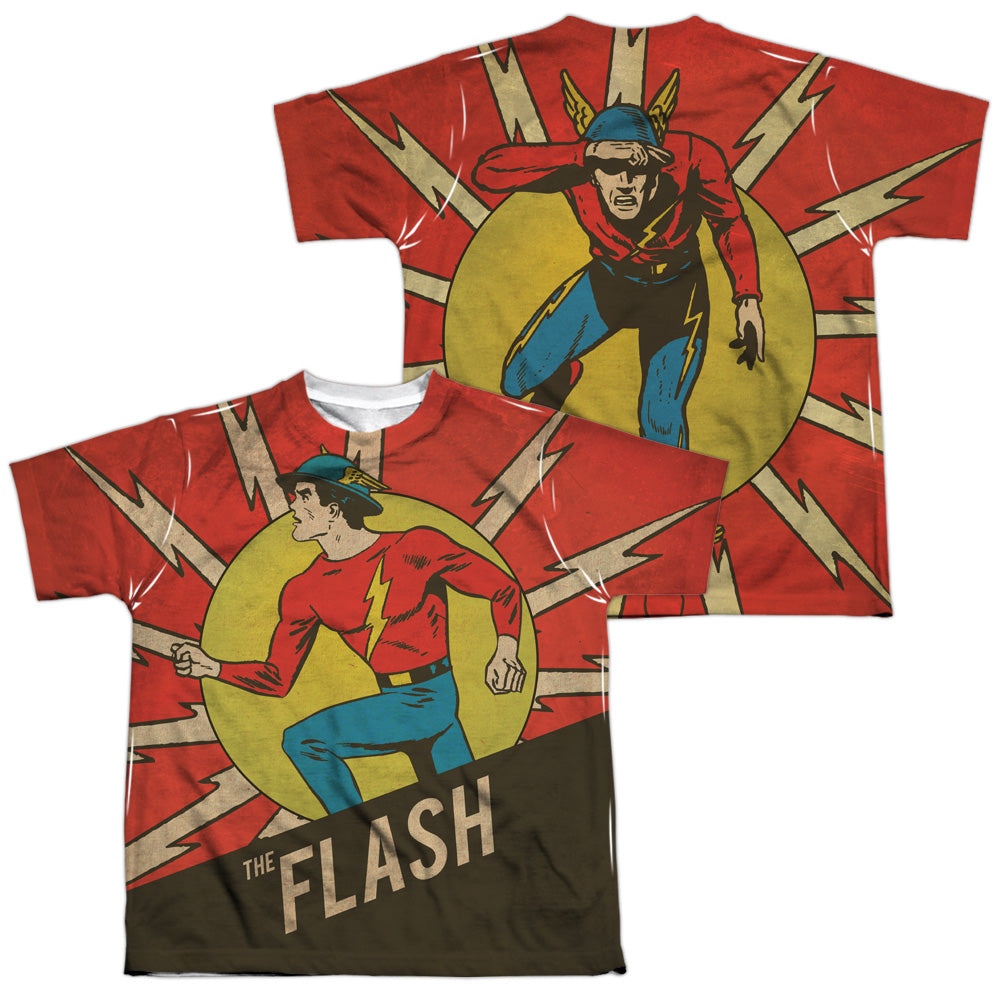 Flash - Vintage Comic (Front - Back Print) Youth Short product image 1