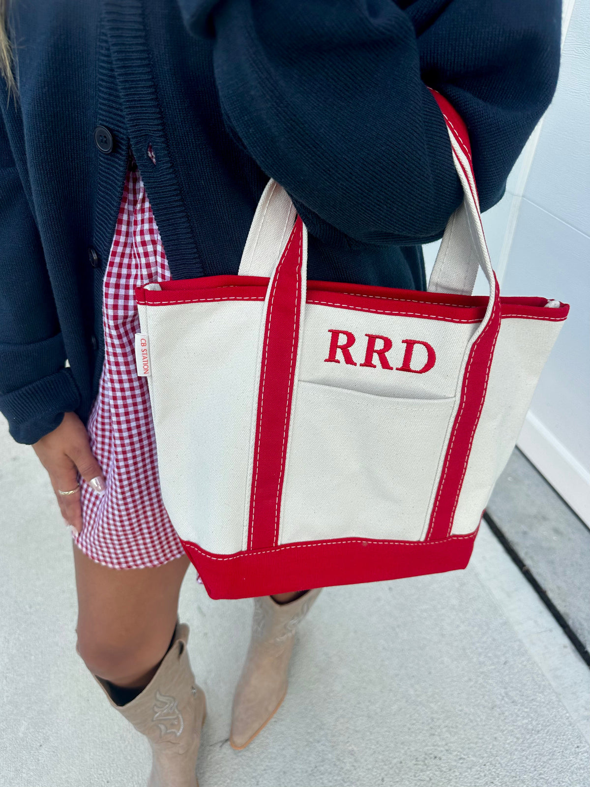 Monogrammed 'Out & About' Open Top Tote