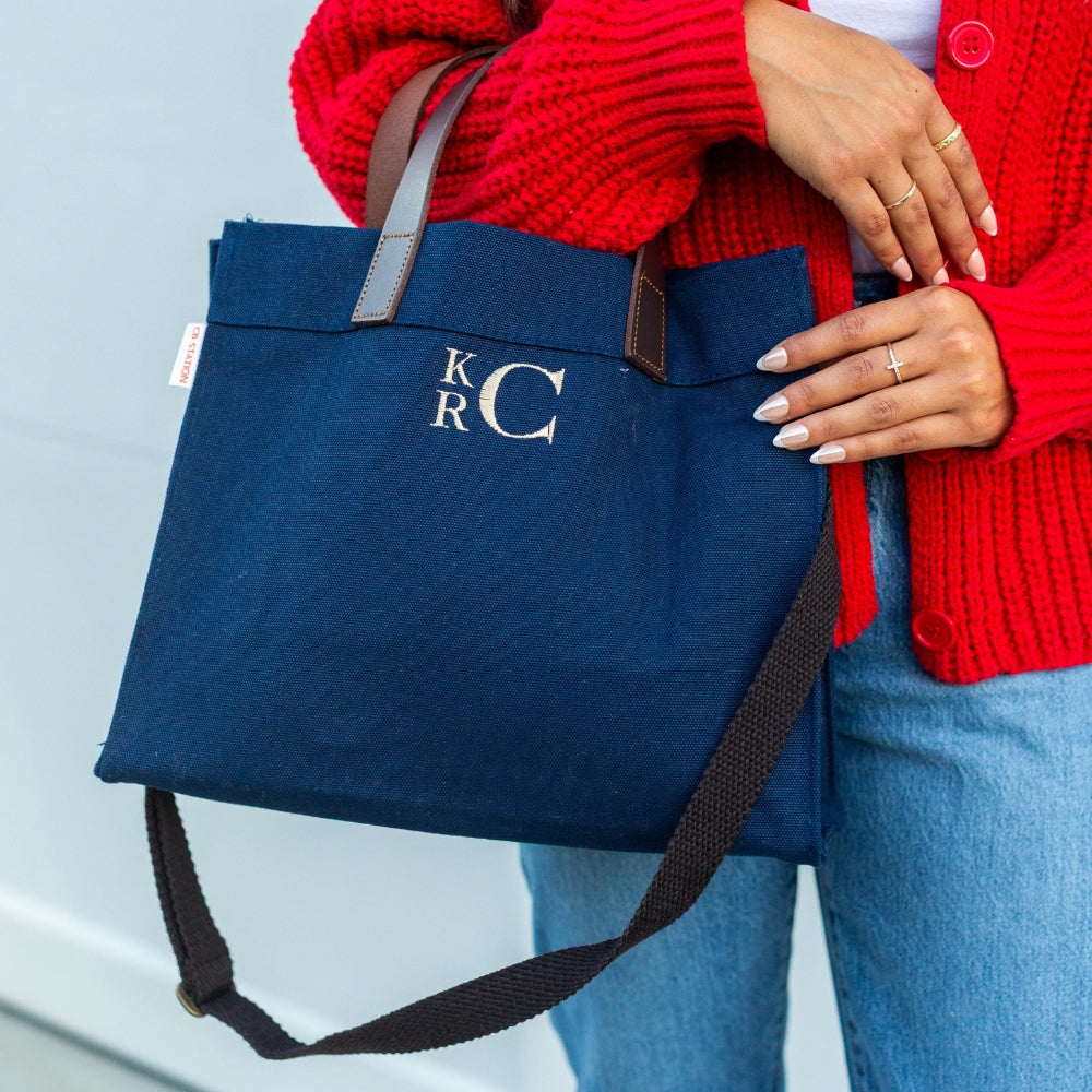 Monogrammed 'Dayzy Daytrip' Mini Canvas Tote