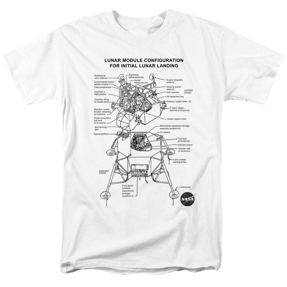 Nasa - Lunar Module Digram Adult Regular Fit Short Sleeve product image 1