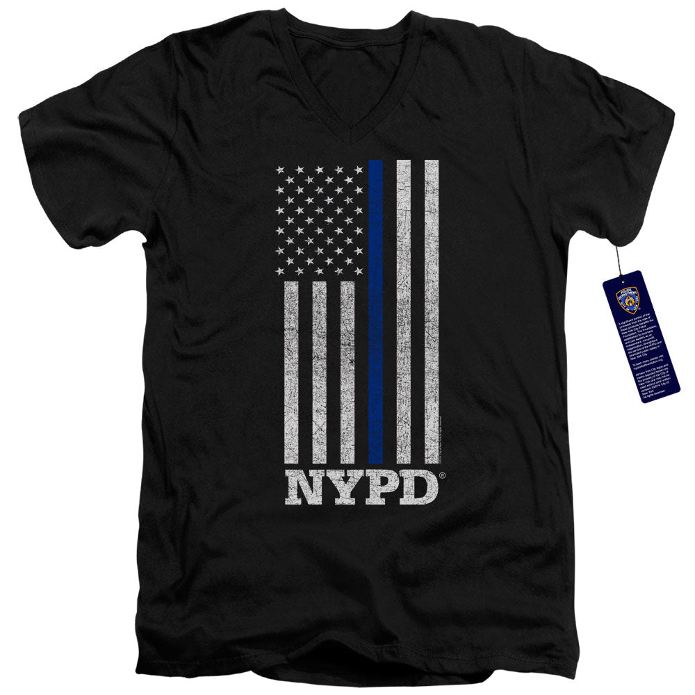 New York City - Thin Blue Line Adult Slim Fit V Neck Cotton product image 1