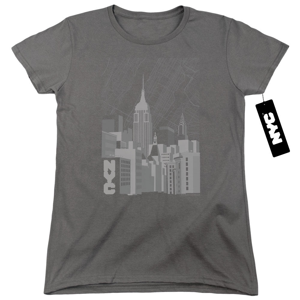 New York City - Manhattan Monochrome Women's Short Sleeve product image 1