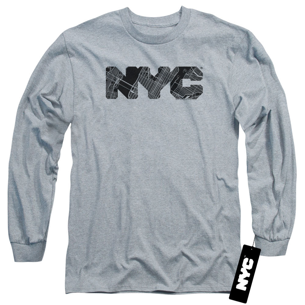 New York City - Nyc Map Fill Adult Long Sleeve product image 1