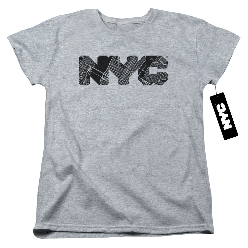 New York City - Nyc Map Fill Women's Short Sleeve product image 1
