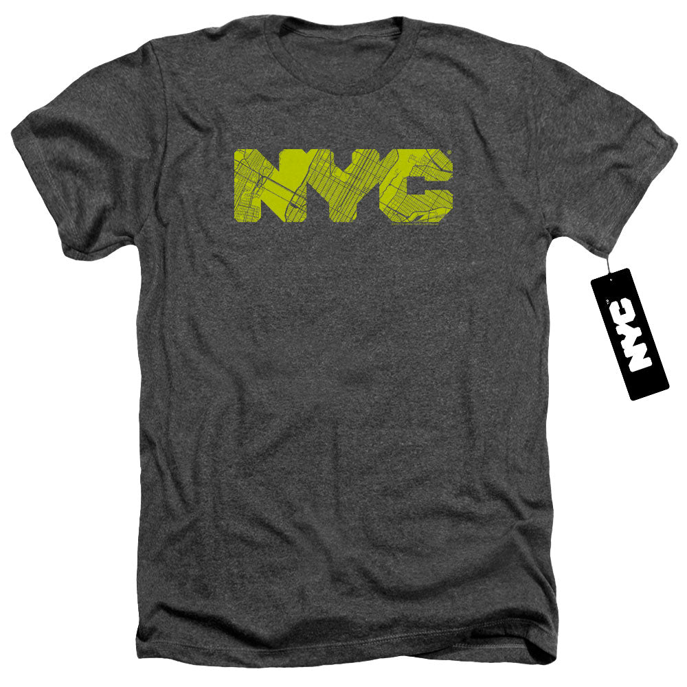 New York City - Nyc Map Fill Adult Regular Fit Heather product image 1