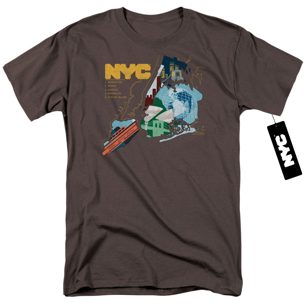 New York City - Five Boroughs Adult Regular Fit Short Sleeve product image 1