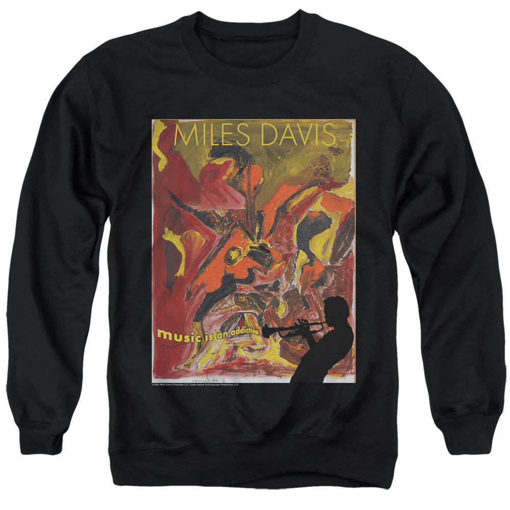 Miles Davis - Music Is An Addiction Adult Crewneck product image 1