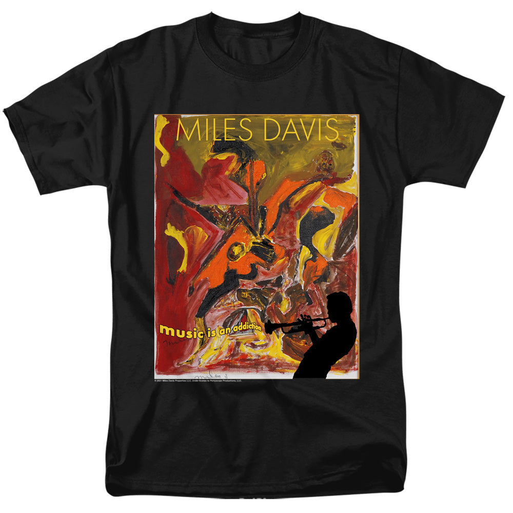 Miles Davis - Music Is An Addiction Adult Regular Fit Short product image 1