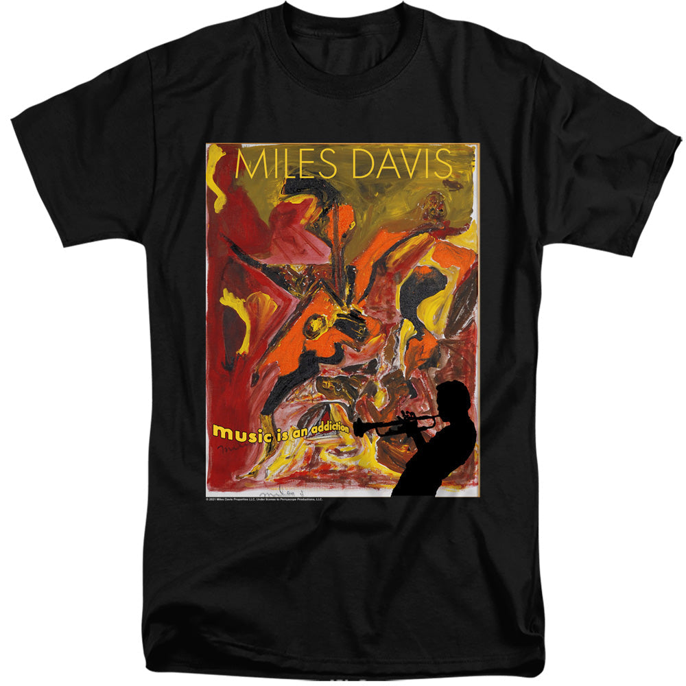 Miles Davis - Music Is An Addiction Adult Tall Fit Short product image 1
