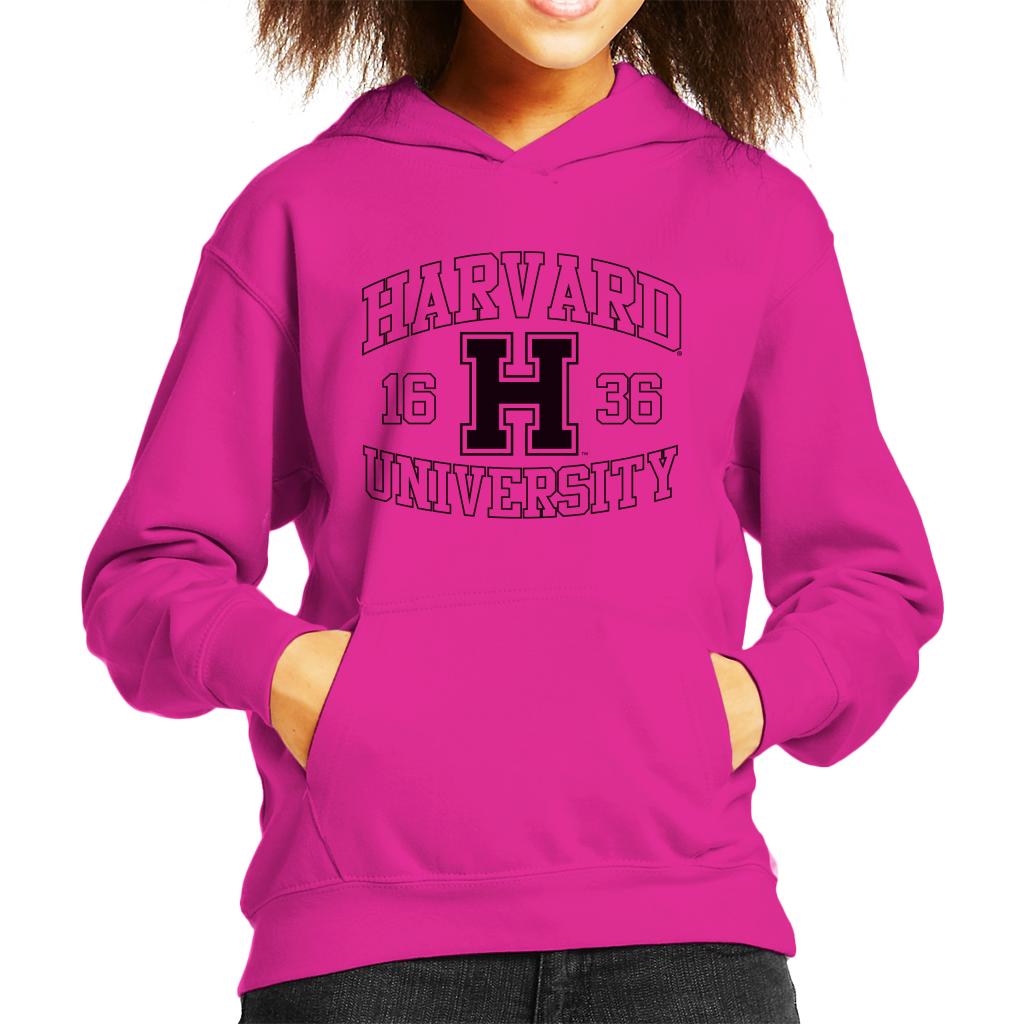 Harvard University Sports Text Logo 1636 Kid's Hooded product image 4