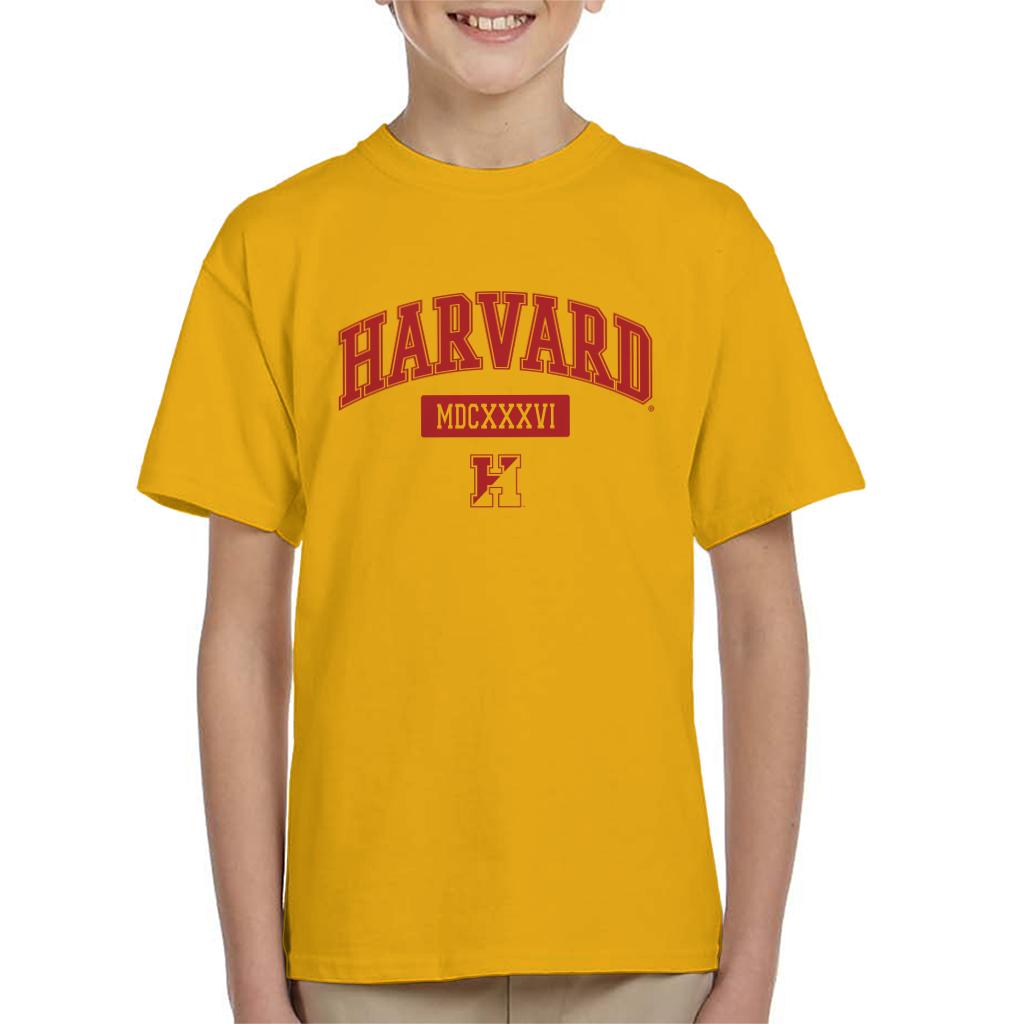 Harvard University MDCXXXVI Varsity Logo Kid's T-Shirt product image 4