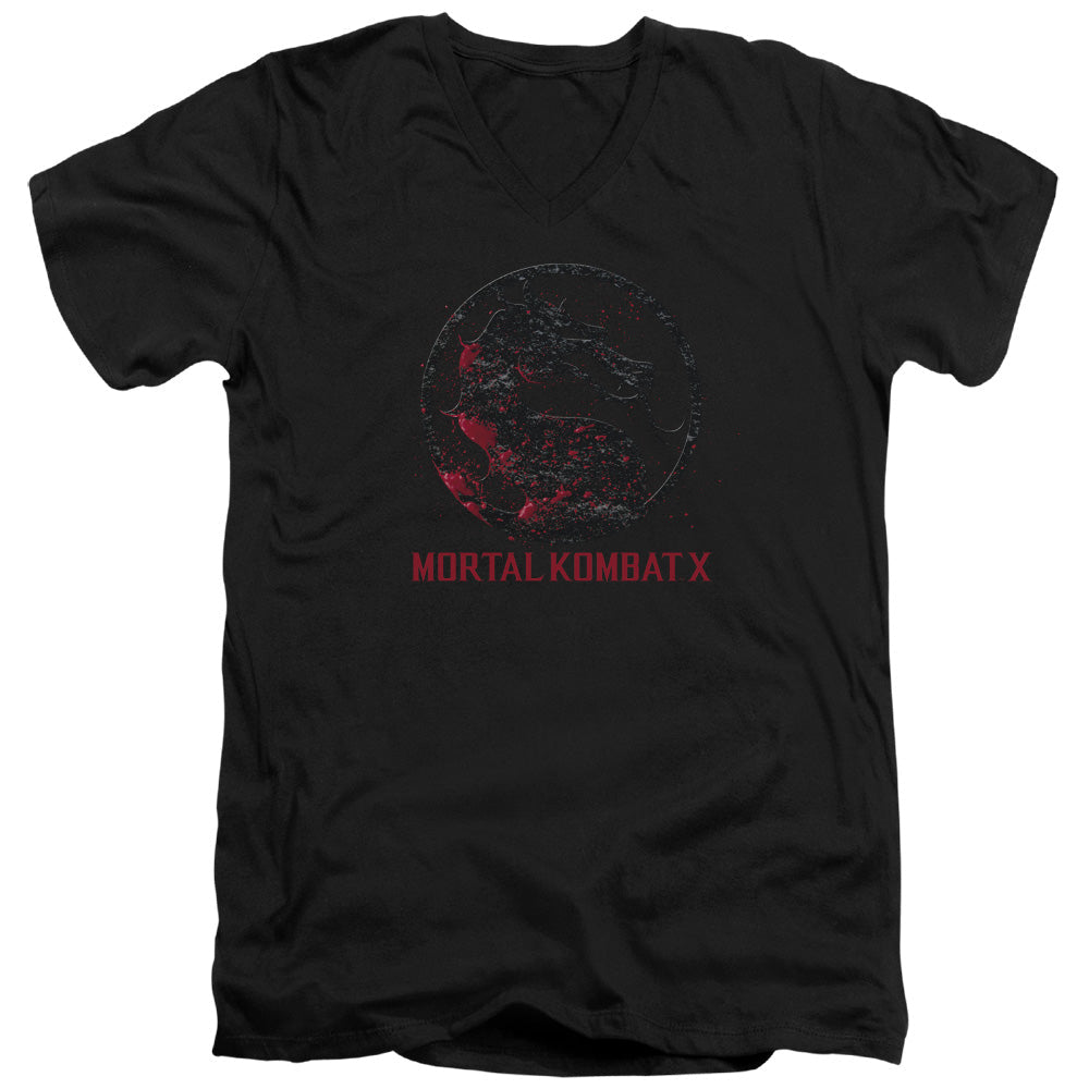 Mortal Kombat X - Bloody Seal Adult Slim Fit V Neck Cotton product image 1