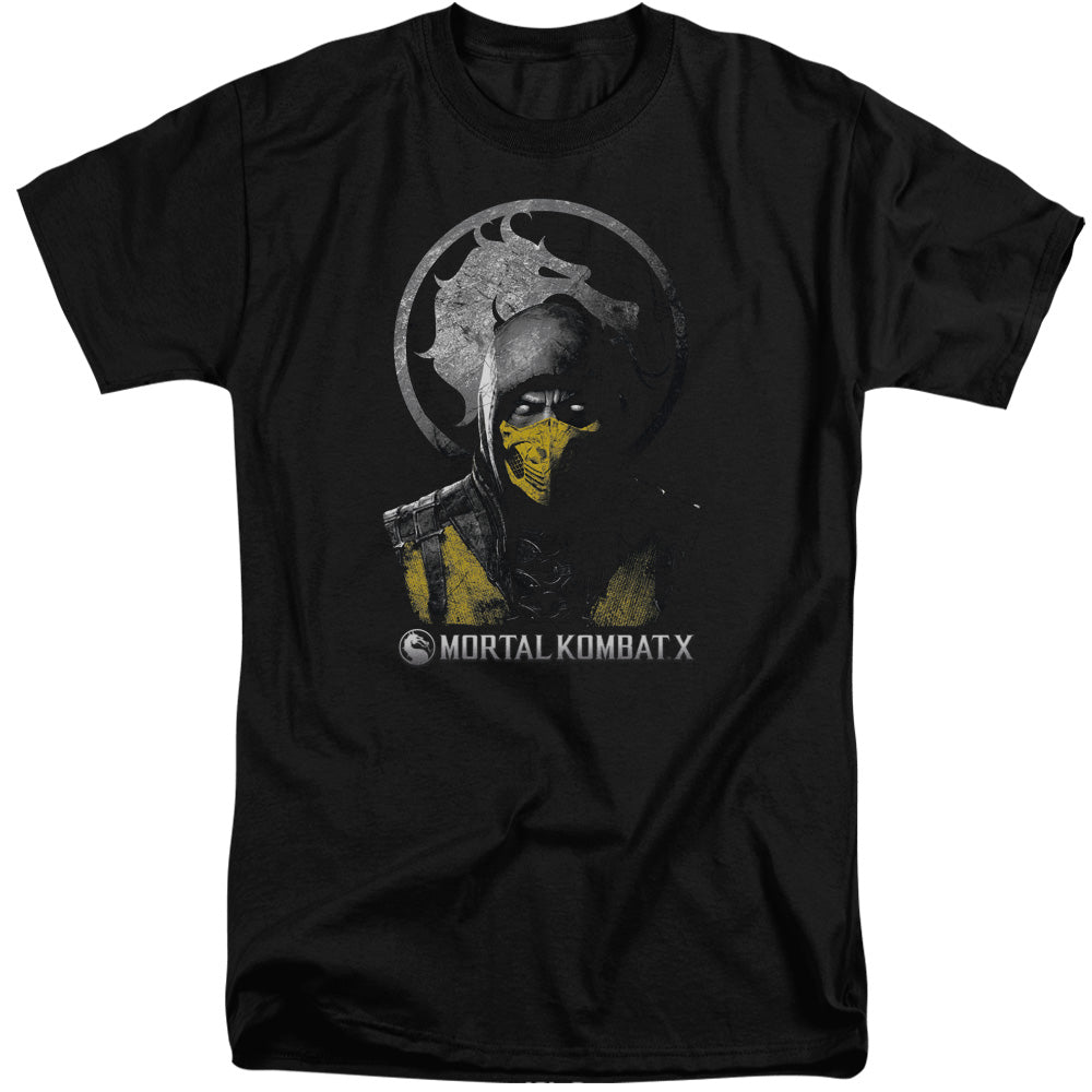 Mortal Kombat X - Scorpion Bust Adult Tall Fit Short Sleeve product image 1