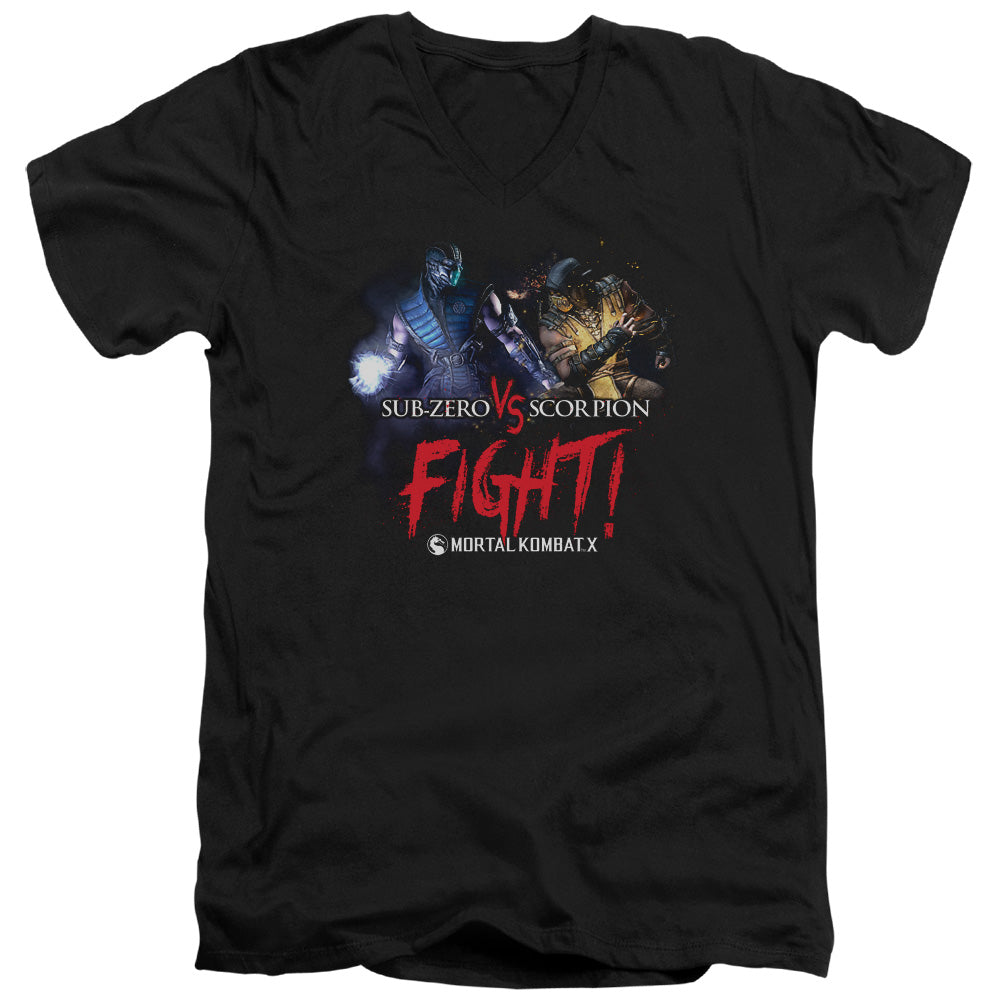 Mortal Kombat X - Fight Adult Slim Fit V Neck Cotton product image 1