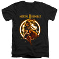 Mortal Kombat 11 - Scorpion Flames Adult Slim Fit V Neck product image 1