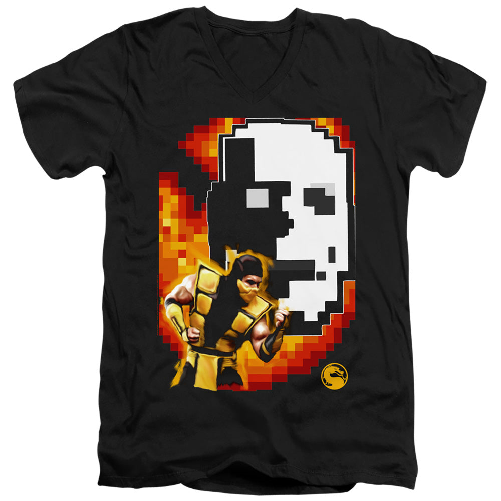 Mortal Kombat Klassic - Scorpion Adult Slim Fit V Neck product image 1