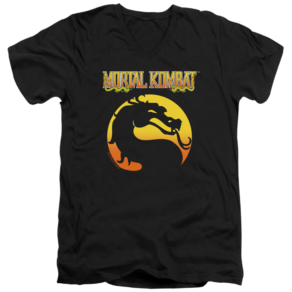 Mortal Kombat Klassic - Logo Adult Slim Fit V Neck Cotton product image 1