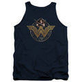 Wonder Woman Movie - Power Stance And Emblem Adult Tank Top