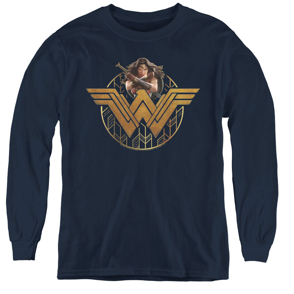 Wonder Woman Movie - Power Stance And Emblem L - S Youth product image 1