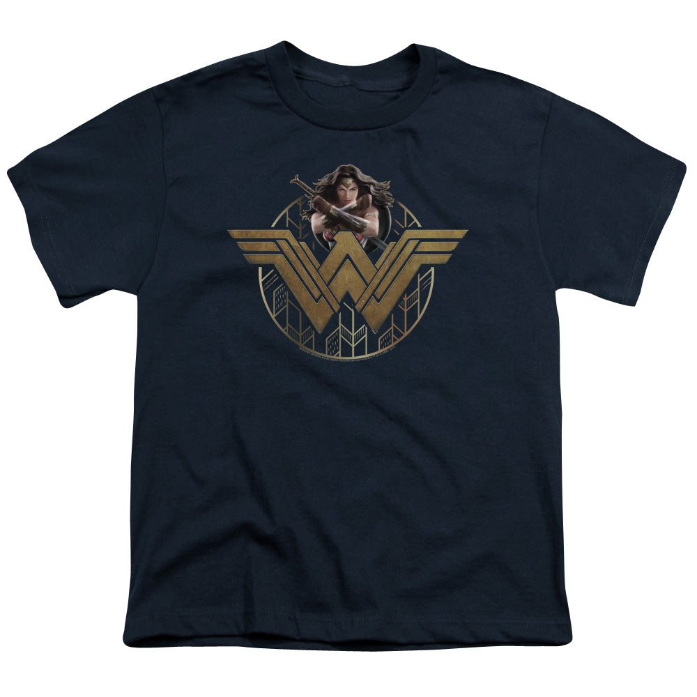 Wonder Woman Movie - Power Stance And Emblem Youth Short product image 1