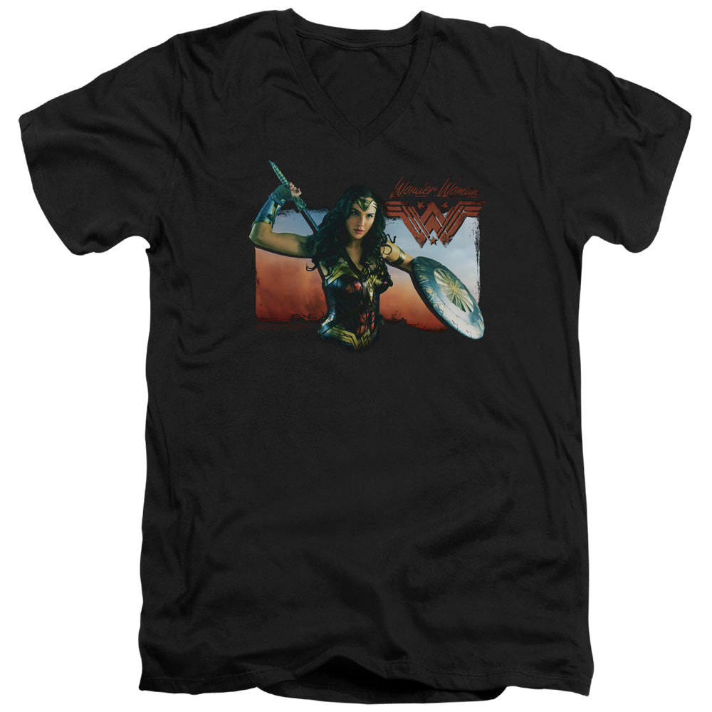 Wonder Woman Movie - Warrior Adult Slim Fit V Neck Cotton product image 1