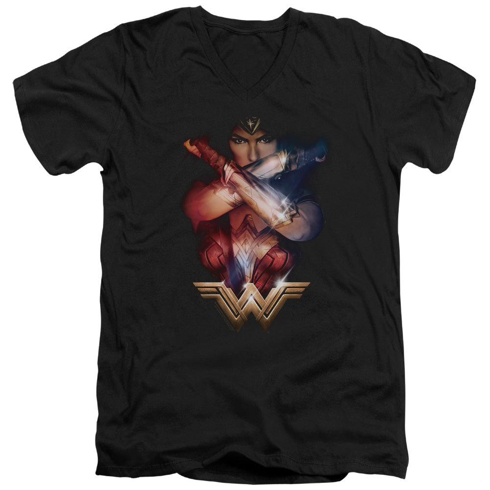 Wonder Woman Movie - Arms Crossed Adult Slim Fit V Neck product image 1