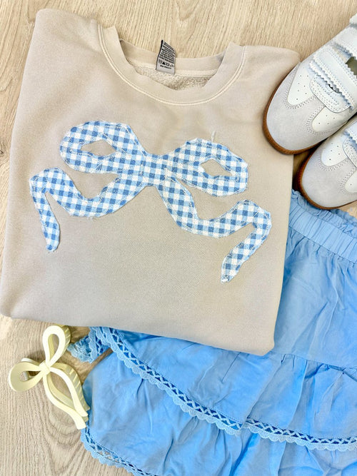 'Blue Gingham' Appliqué Stitch Cozy Crew product image 2
