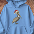 Brown Pelican Santa Hat Hoodie