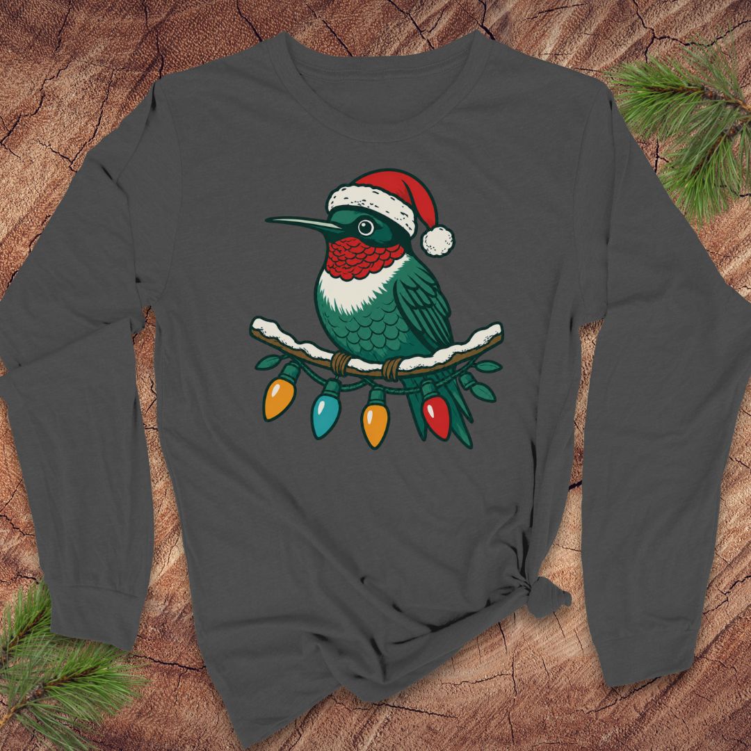Christmas Hummingbird Long-Sleeve Tee