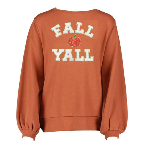 'Fall Y'all Pumpkin Sparkle' Letter Patch Balloon Sleeve product image 2