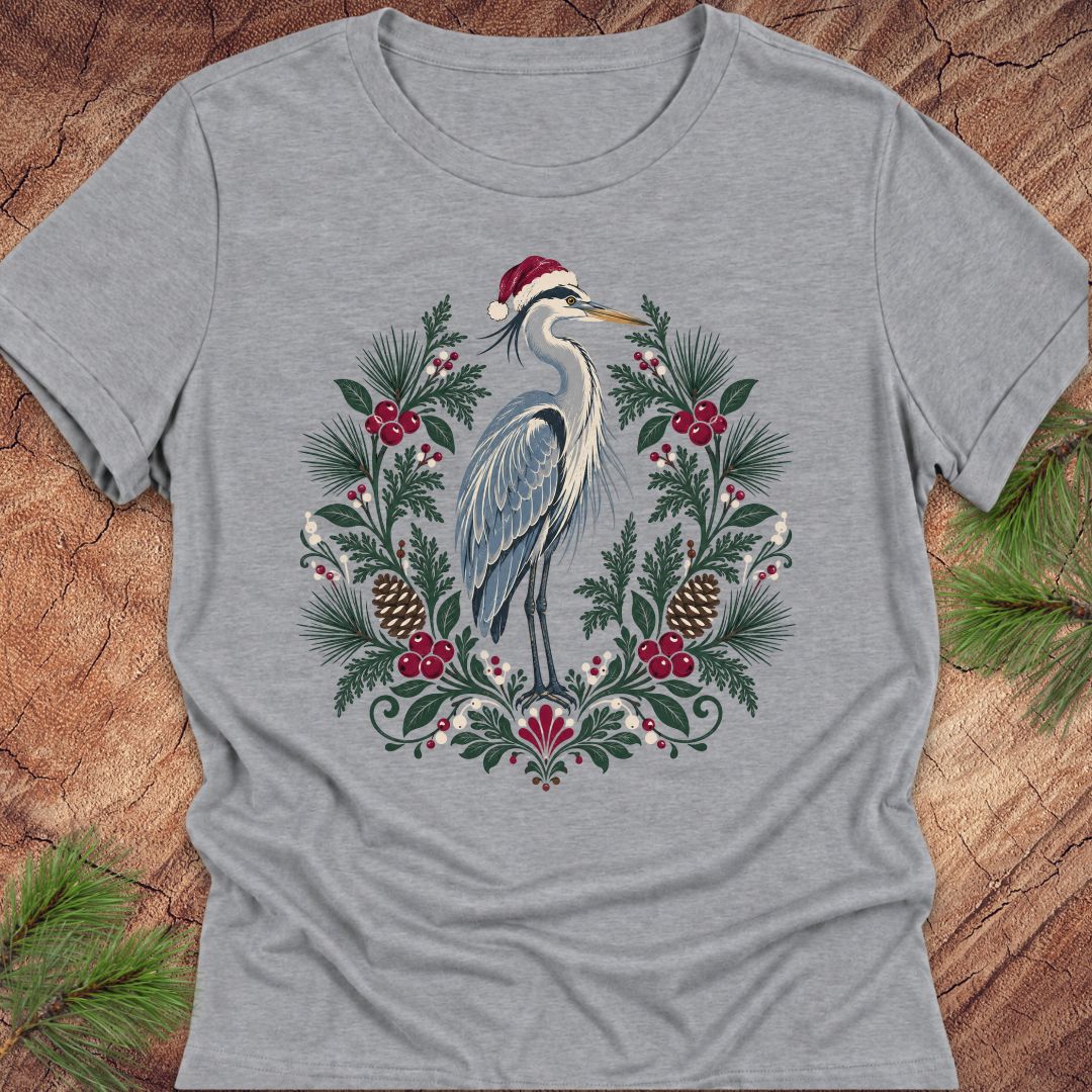 Festive Heron Women's Relaxed Tee