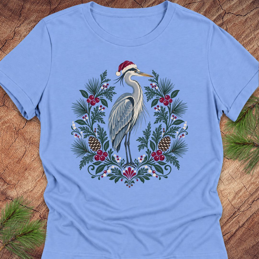 Festive Heron Women's Relaxed Tee