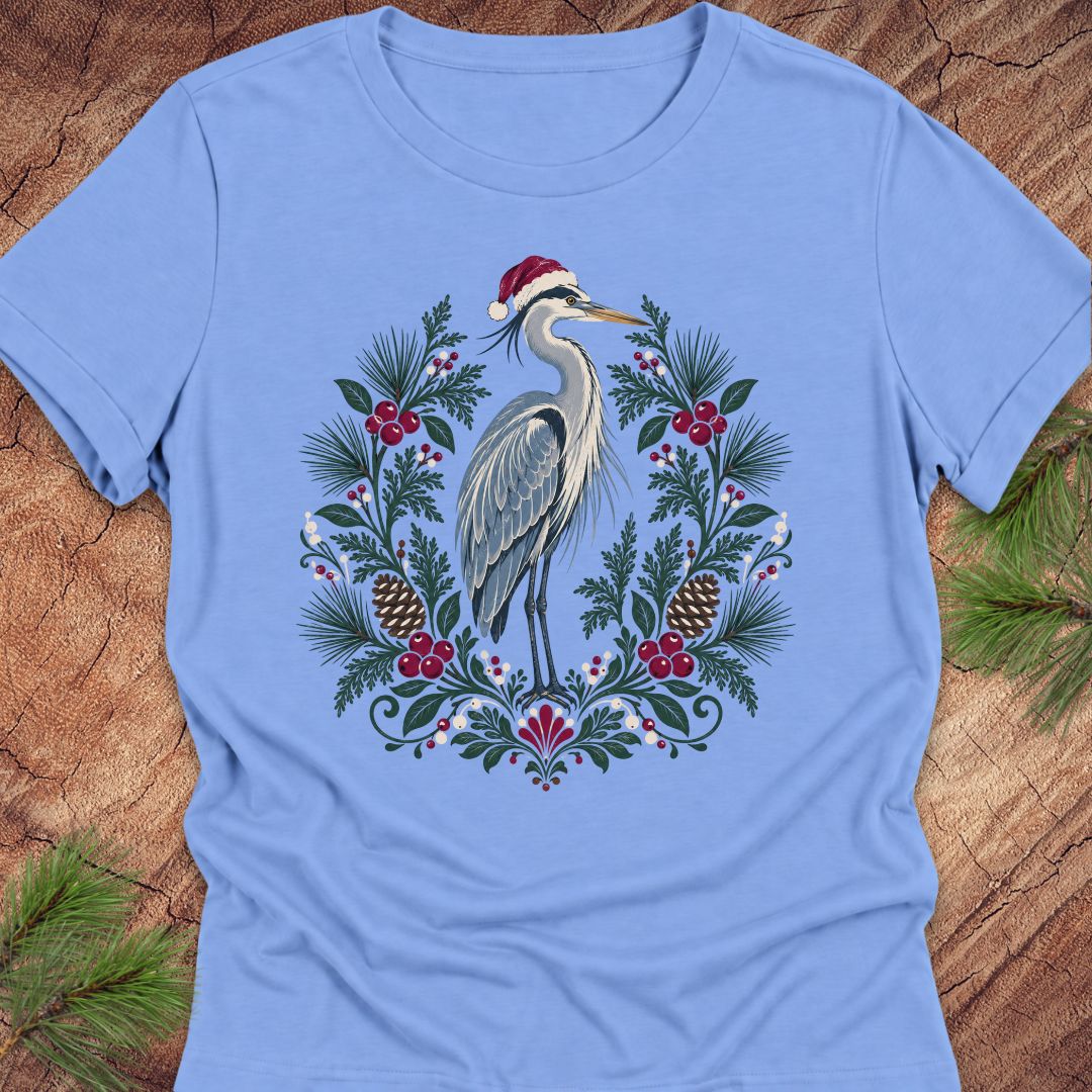Festive Heron Women's Relaxed Tee
