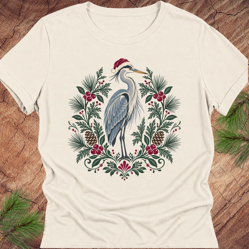 Festive Heron Women's Relaxed Tee