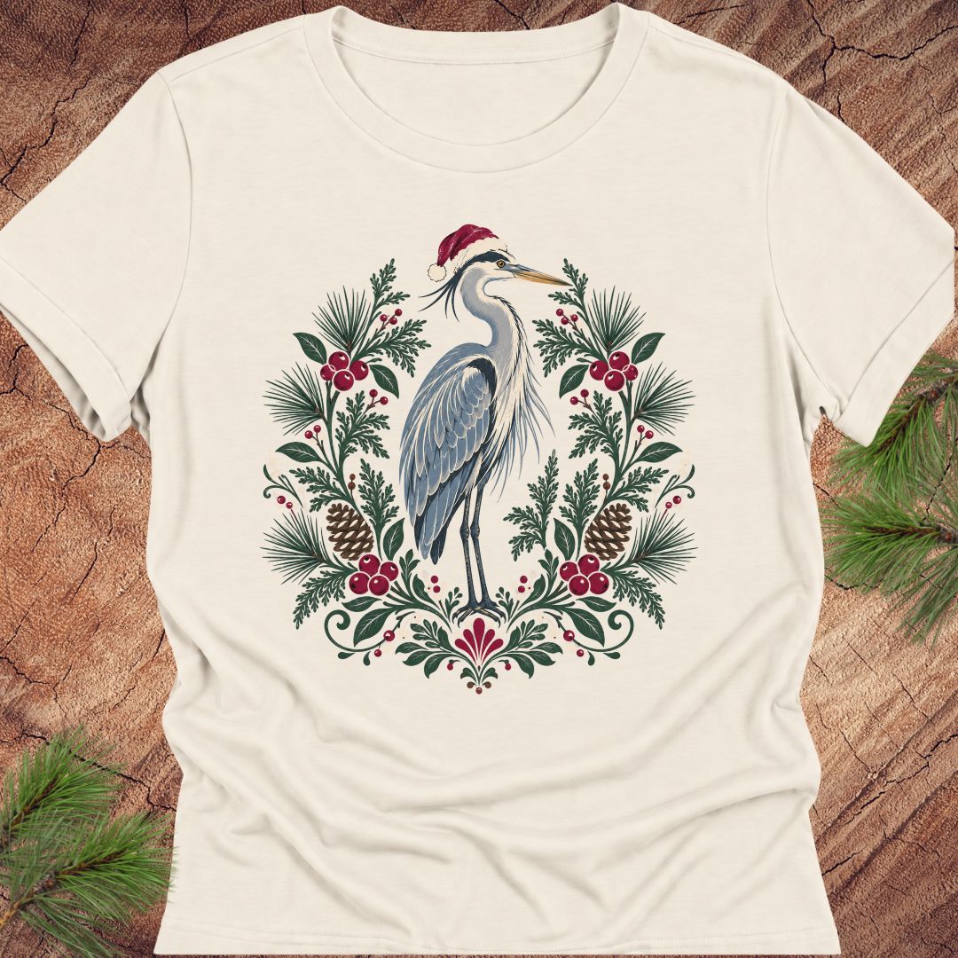 Festive Heron Women's Relaxed Tee