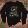 Fuzzy Cap Barred Owl Long-Sleeve Tee