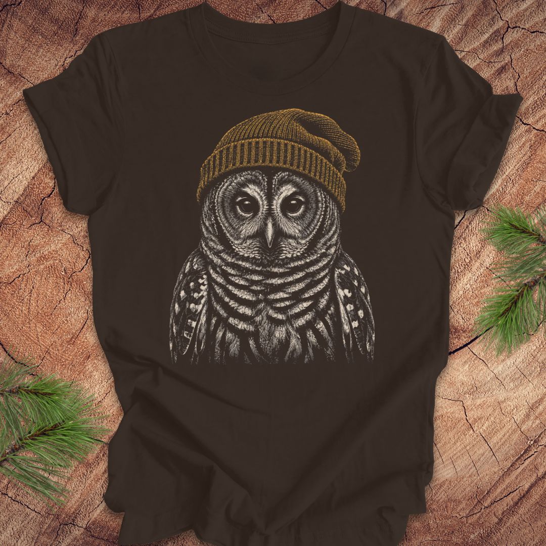 Fuzzy Cap Barred Owl Tee