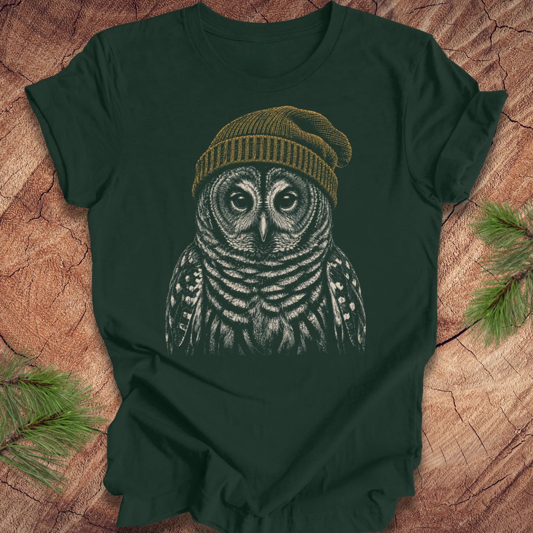 Fuzzy Cap Barred Owl Tee