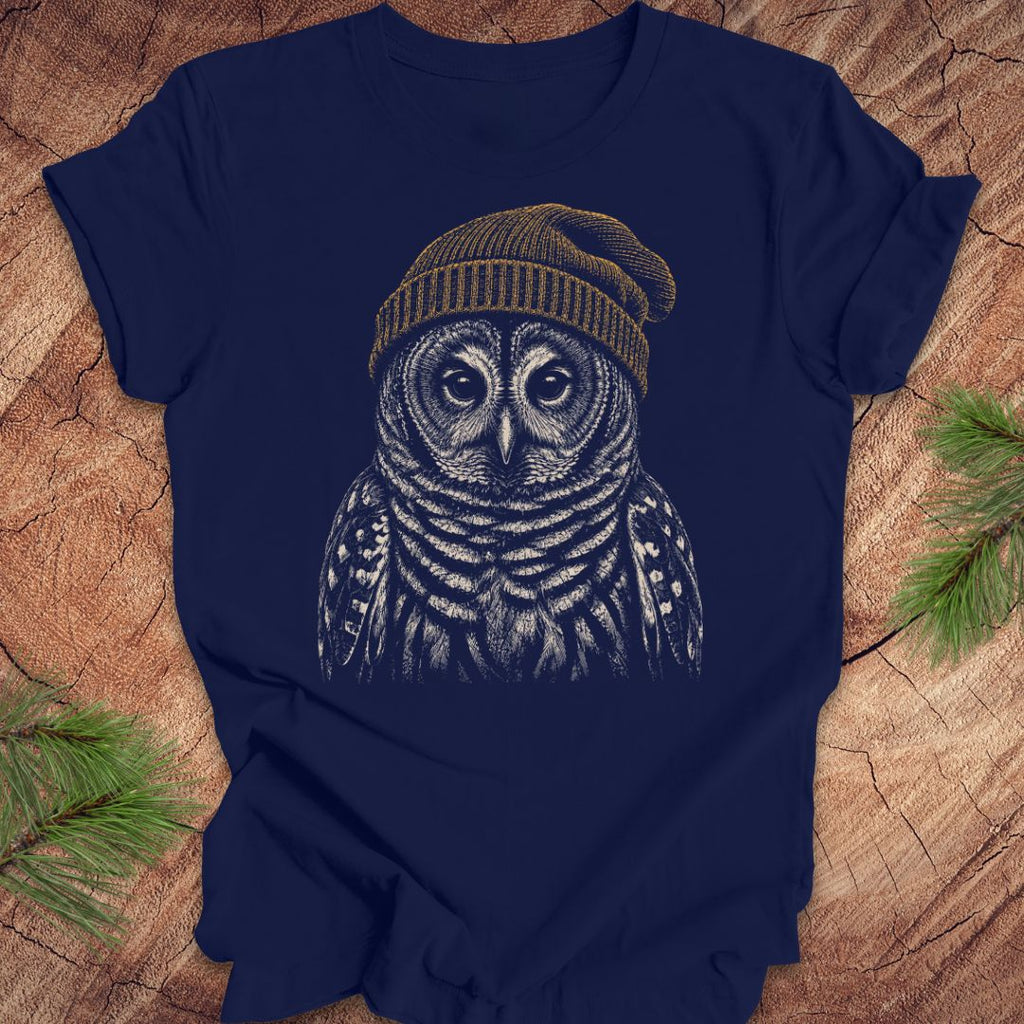 Fuzzy Cap Barred Owl Tee
