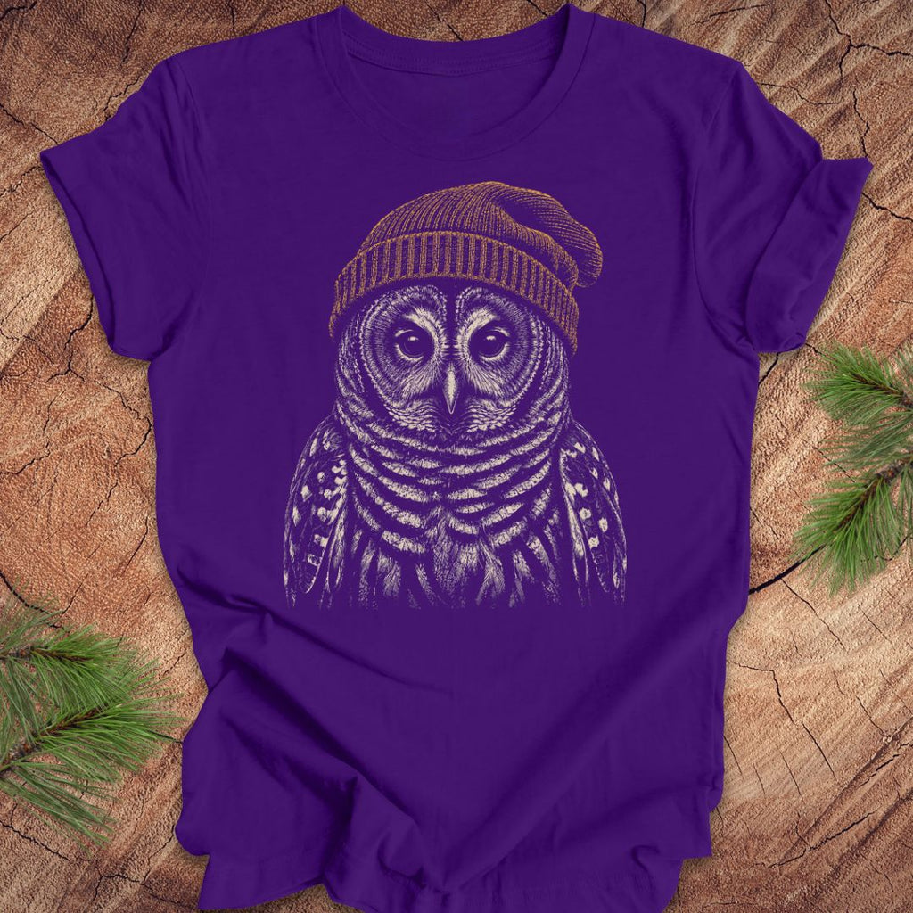 Fuzzy Cap Barred Owl Tee