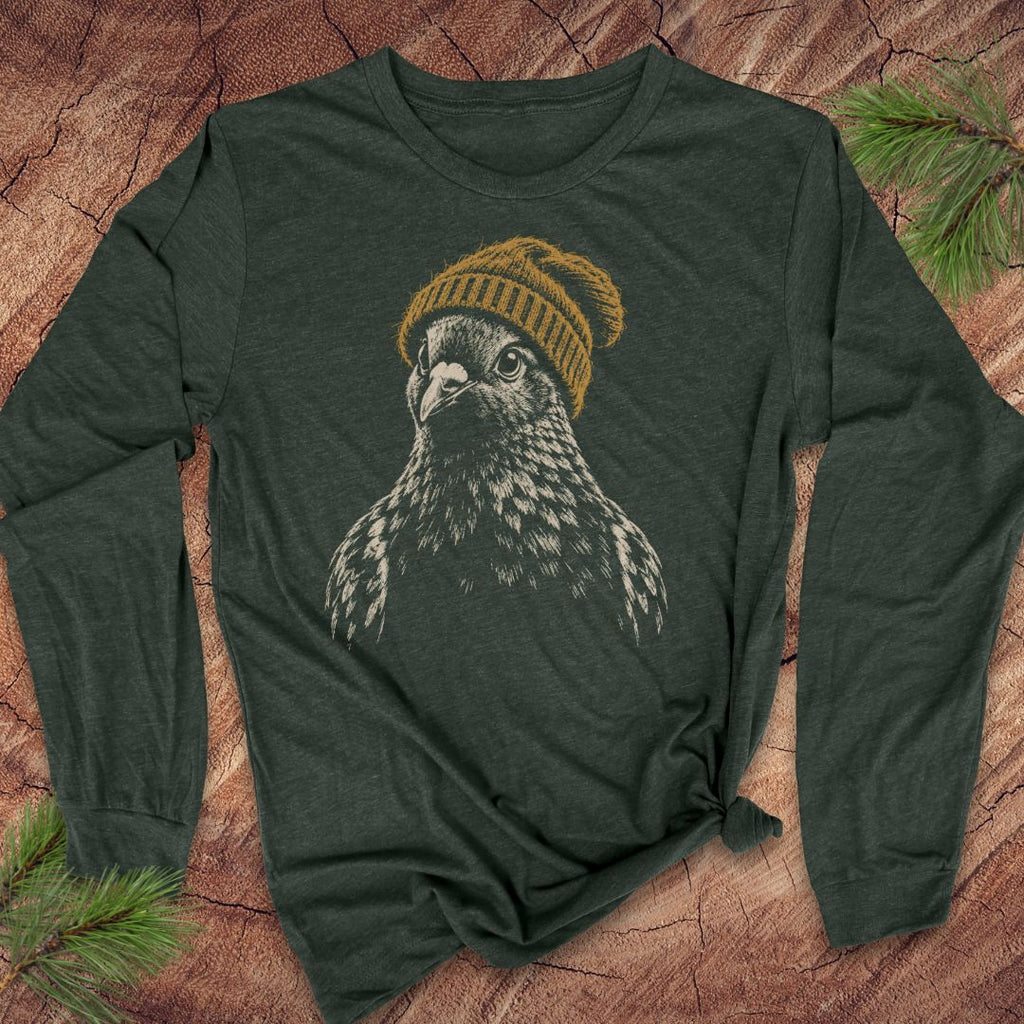 Fuzzy Cap Pigeon Long-Sleeve Tee