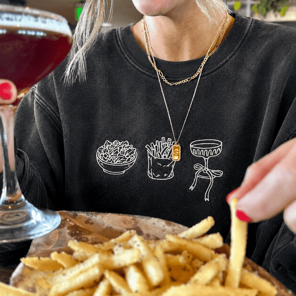 'Girl Dinner' Embroidered Cozy Crew product image 3