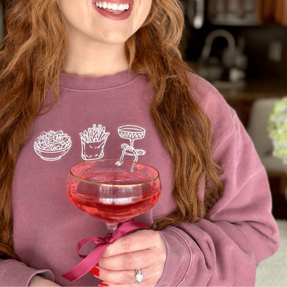 'Girl Dinner' Embroidered Cozy Crew product image 5