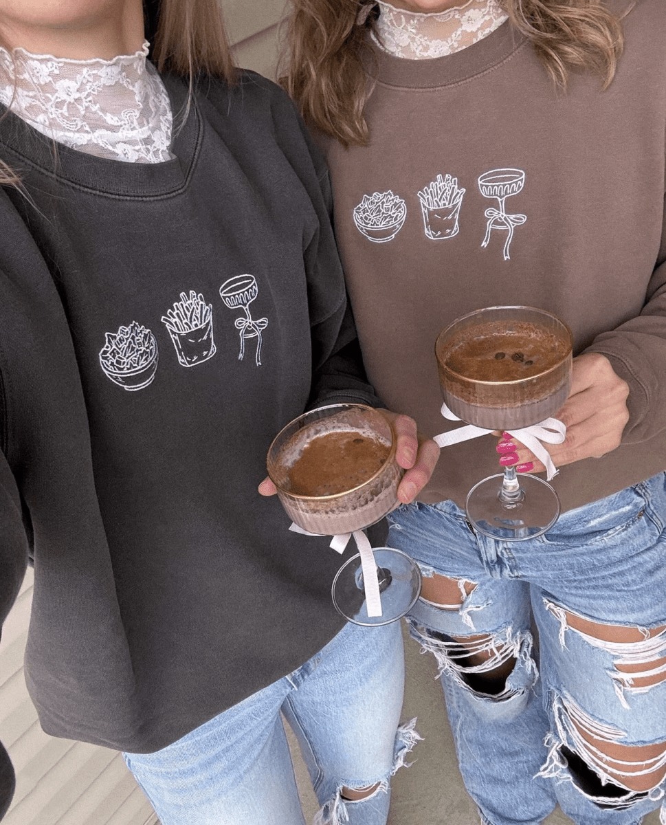 'Girl Dinner' Embroidered Cozy Crew product image 6