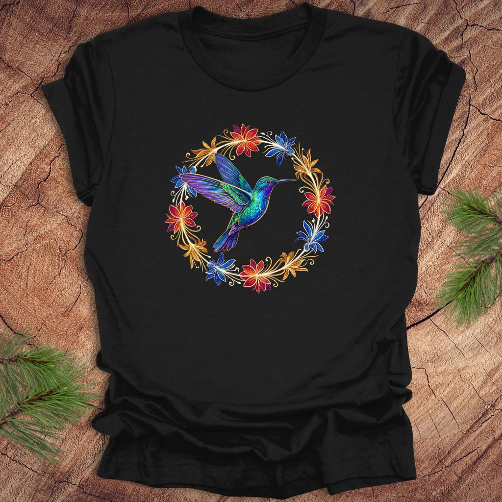 Hummingbird Ring of Flowers Tee