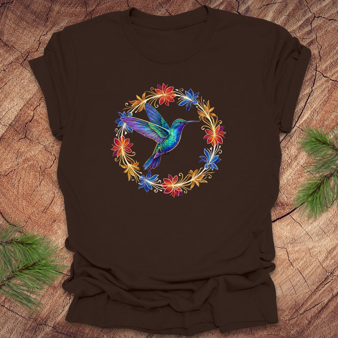 Hummingbird Ring of Flowers Tee