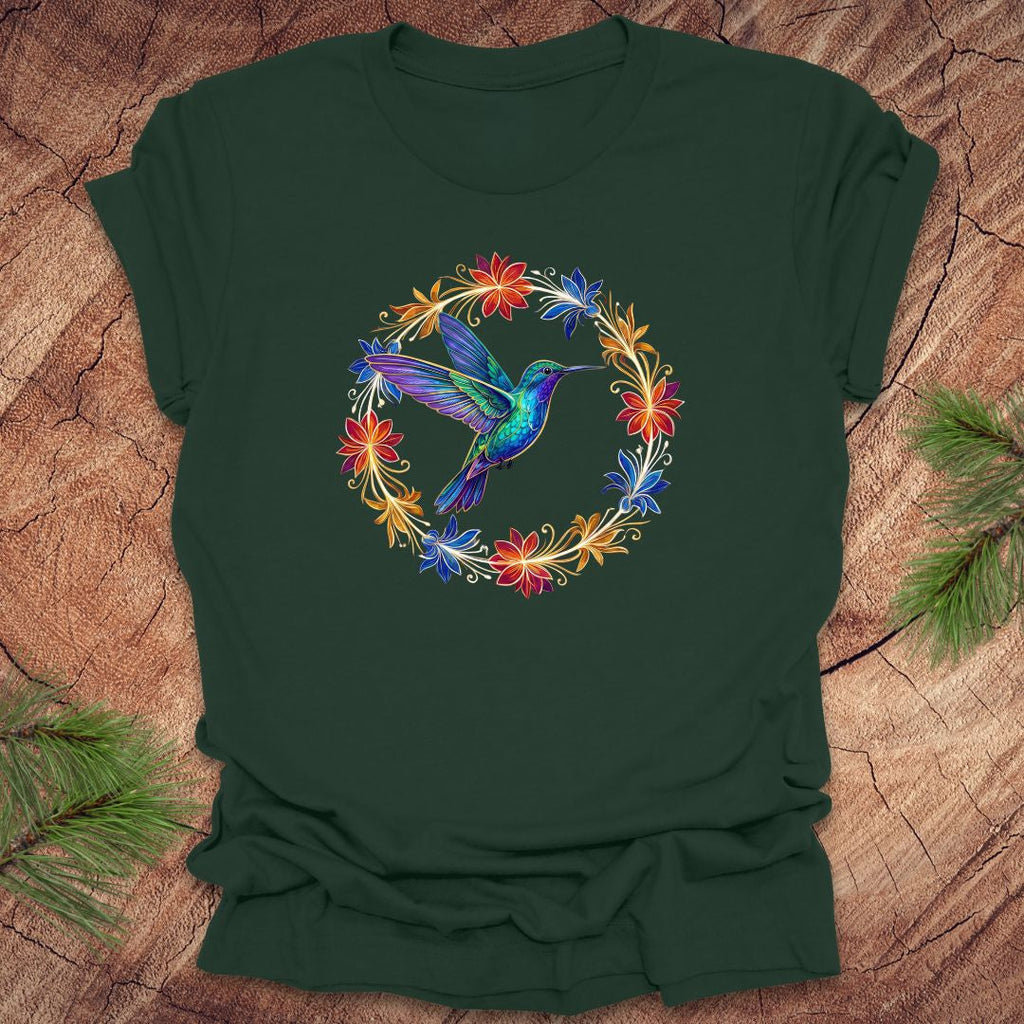Hummingbird Ring of Flowers Tee