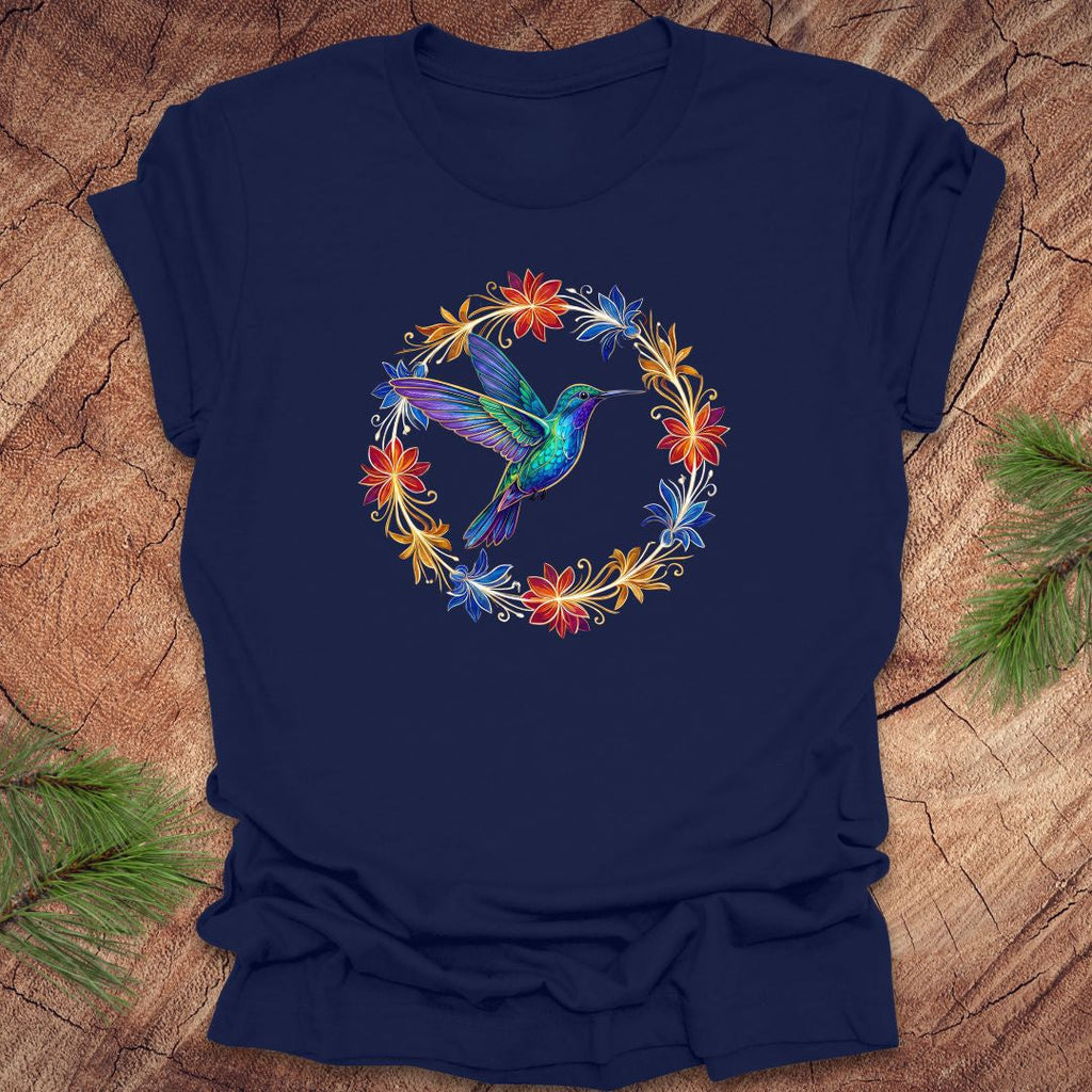 Hummingbird Ring of Flowers Tee